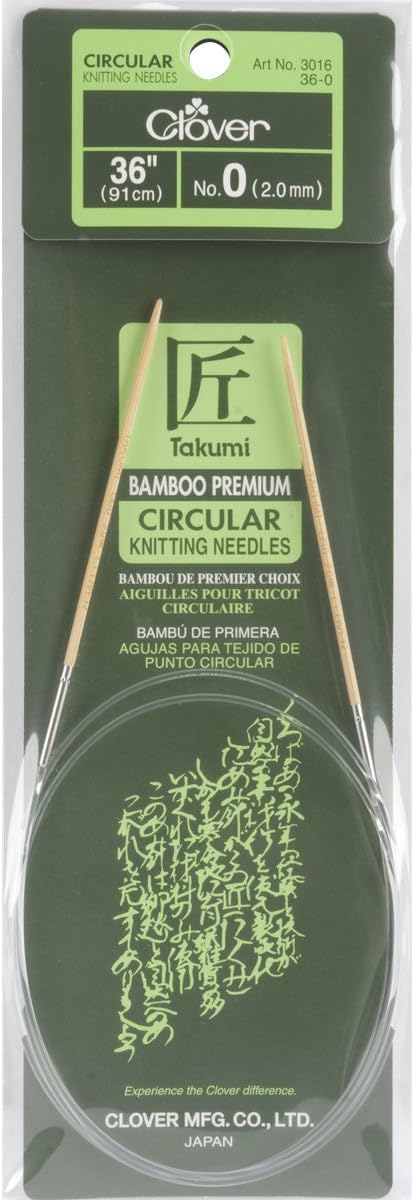 Clover Takumi Bamboo Circular Knitting Needles 36"