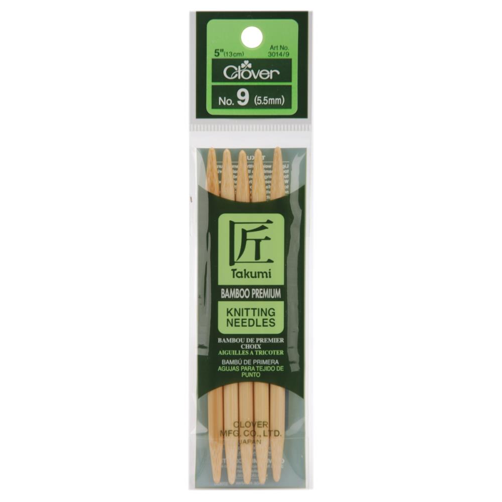 Clover Takumi Bamboo Double Point Knitting Needles 5”