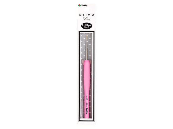 Tulip Etimo Steel Crochet Hook with Cushion Grip Rose