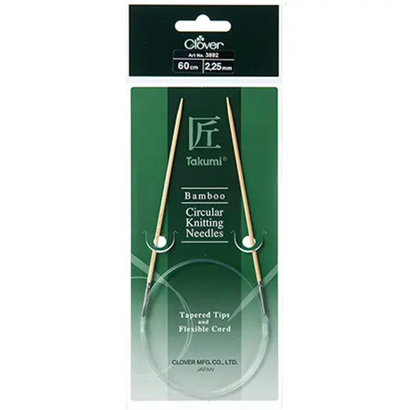Clover Takumi Bamboo Circular Knitting Needles 24"