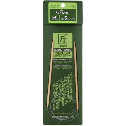 Clover Takumi Bamboo Circular Knitting Needles 24"