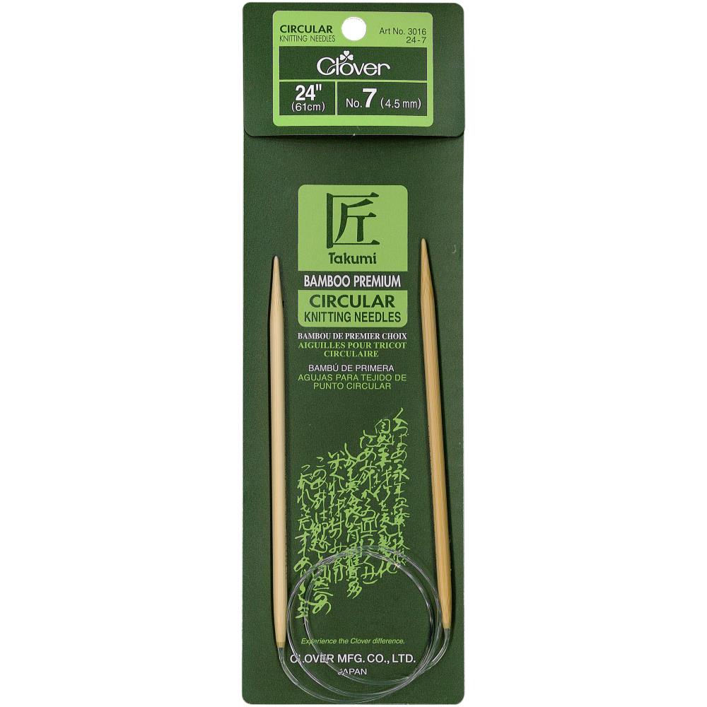 Clover Takumi Bamboo Circular Knitting Needles 24"