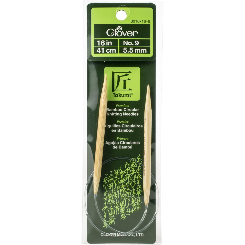 Clover Takumi Bamboo Circular Knitting Needles 16"