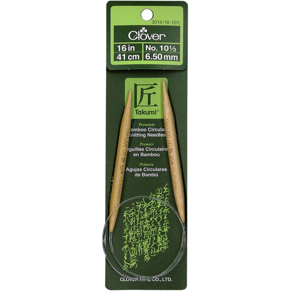 Clover Takumi Bamboo Circular Knitting Needles 16"