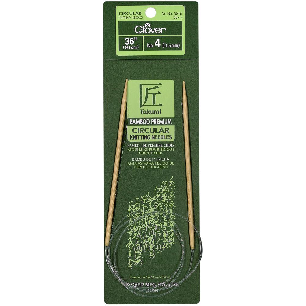 Clover Takumi Bamboo Circular Knitting Needles 36"