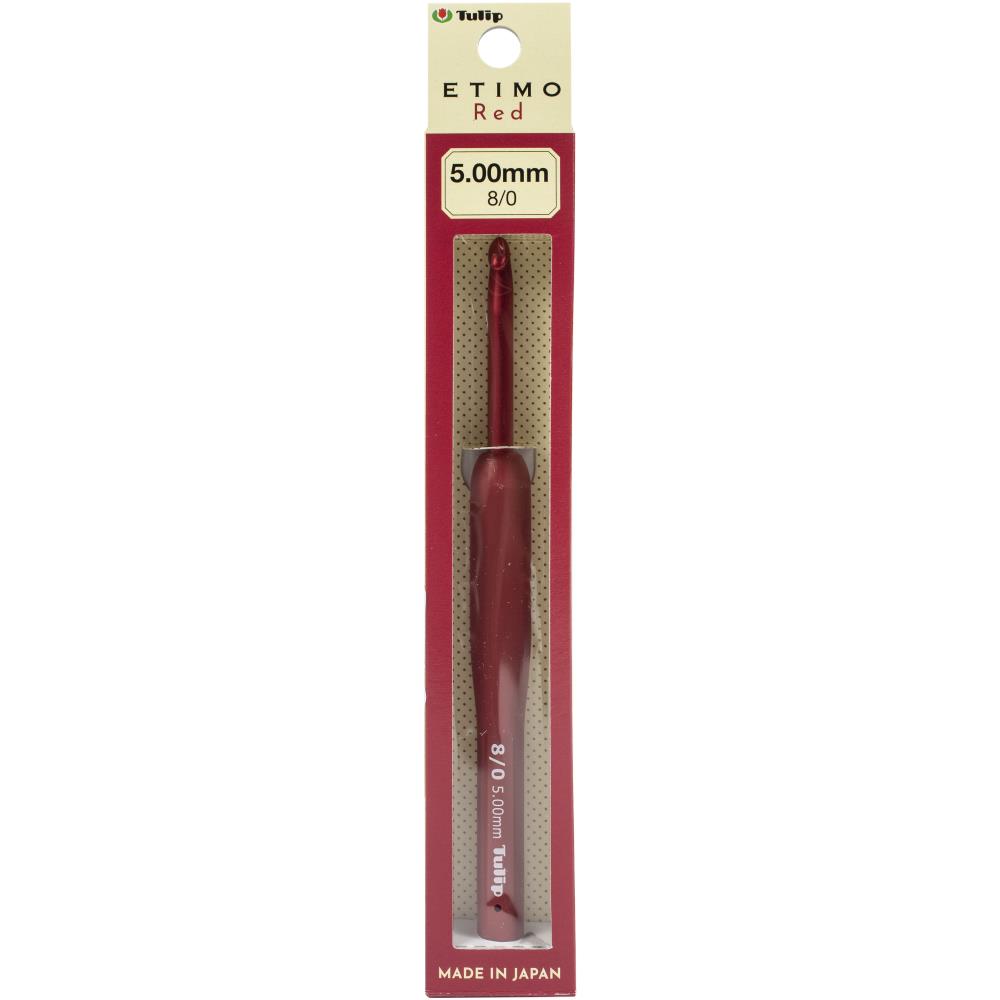 Tulip Etimo Crochet Hook with Cushion Grip Red