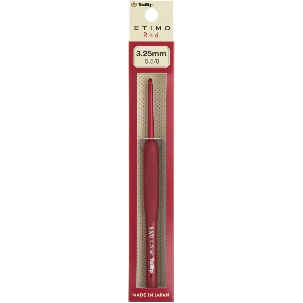 Tulip Etimo Crochet Hook with Cushion Grip Red