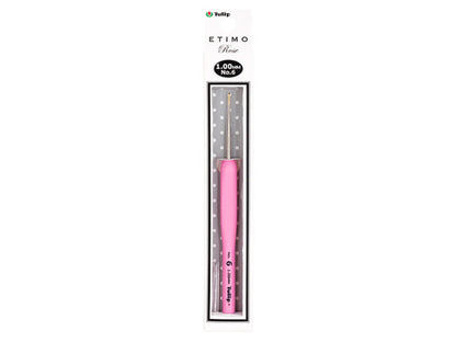 Tulip Etimo Steel Crochet Hook with Cushion Grip Rose