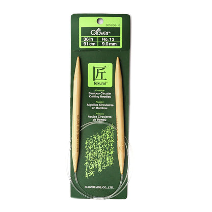 Clover Takumi Bamboo Circular Knitting Needles 36"