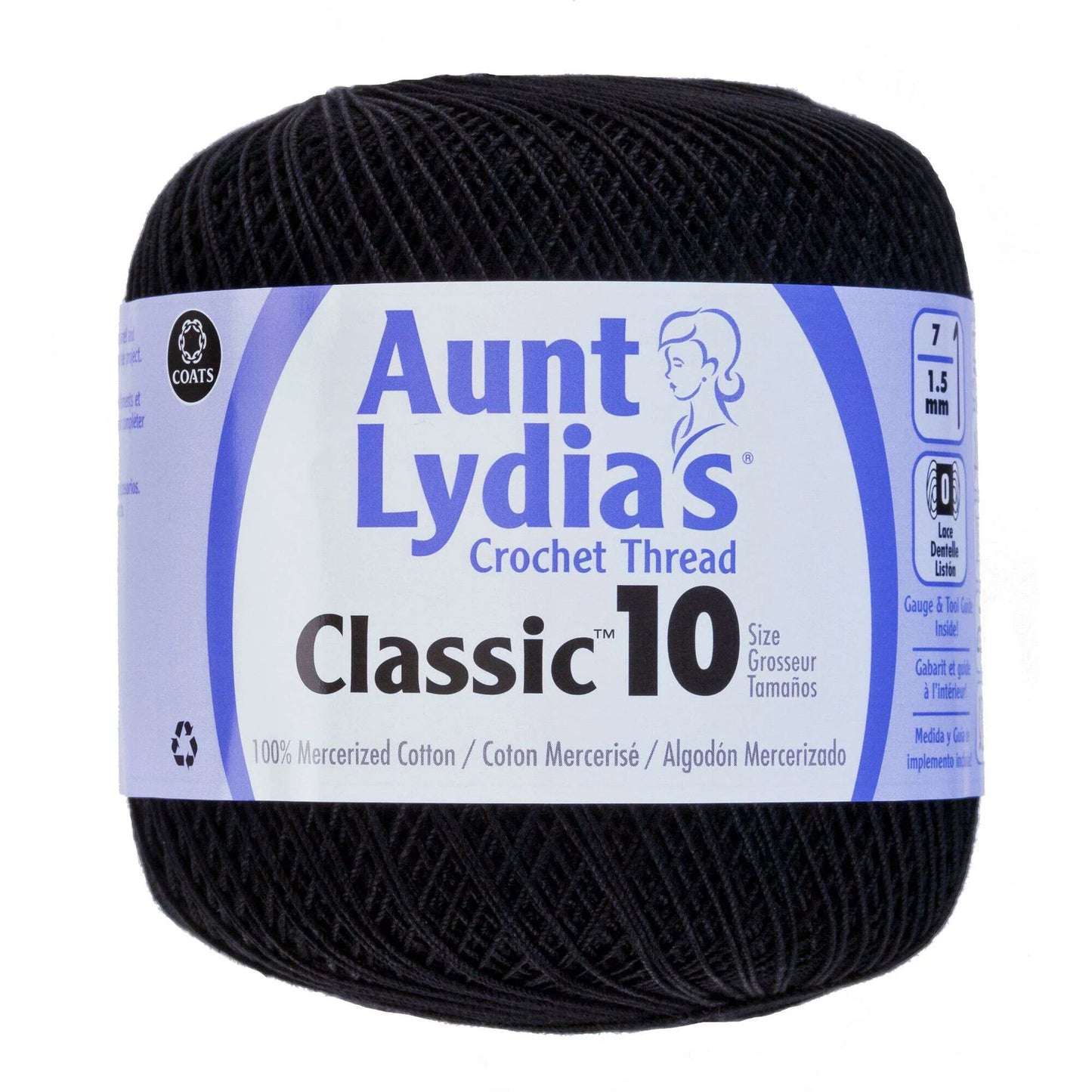 Coats & Clark Aunt Lydia’s Crochet Thread Classic 10 400 yds / 365 m