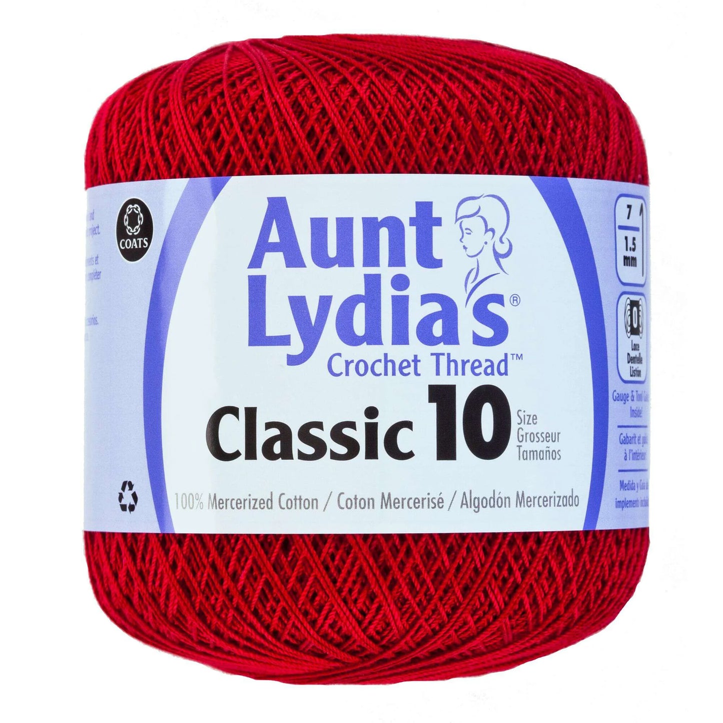 Coats & Clark Aunt Lydia’s Crochet Thread Classic 10 400 yds / 365 m