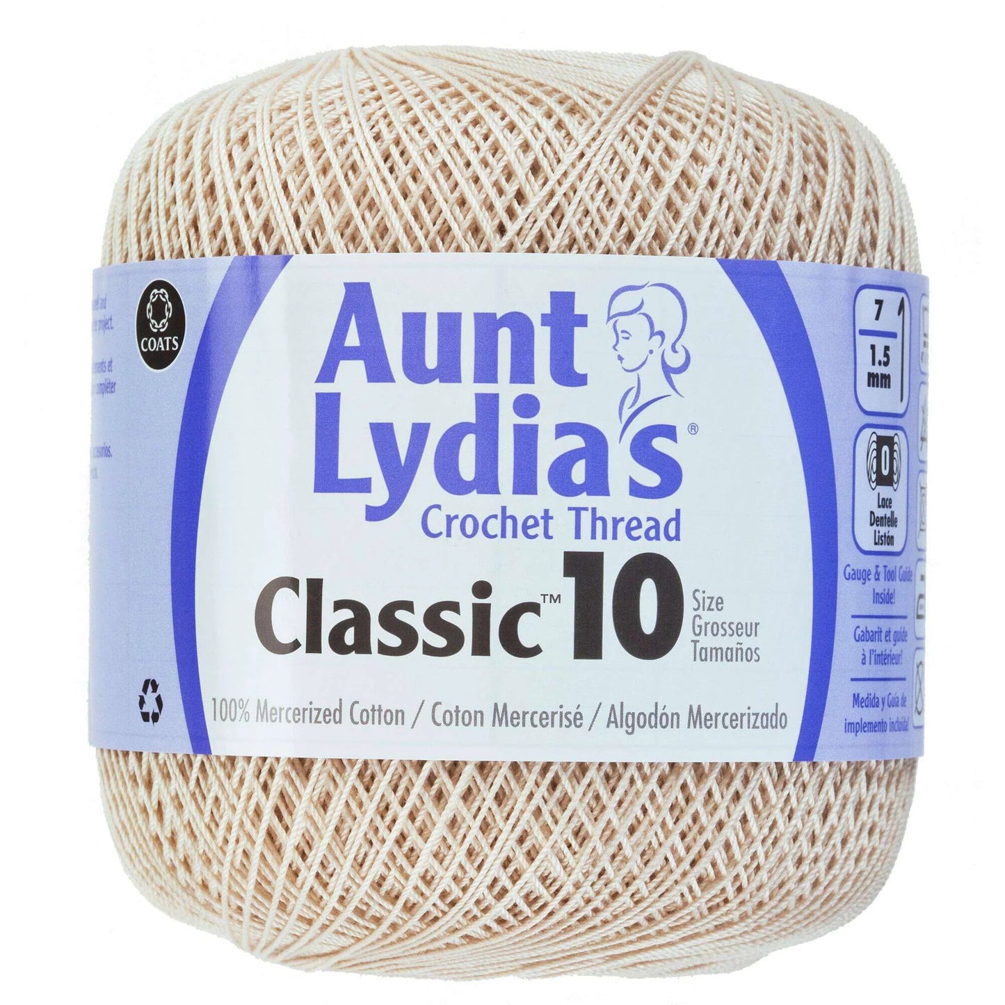 Coats & Clark Aunt Lydia’s Crochet Thread Classic 10 400 yds / 365 m