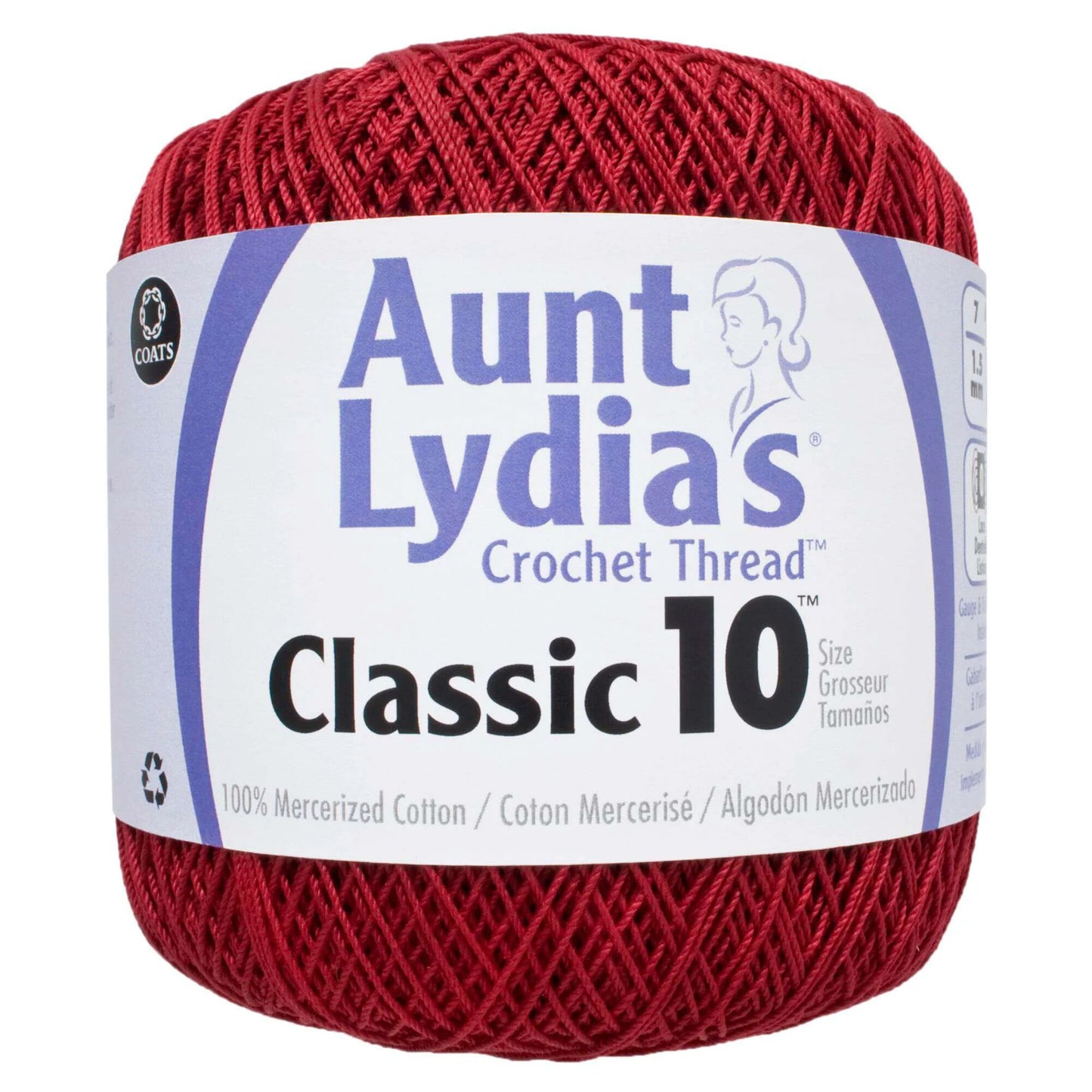 Coats & Clark Aunt Lydia’s Crochet Thread Classic 10 400 yds / 365 m