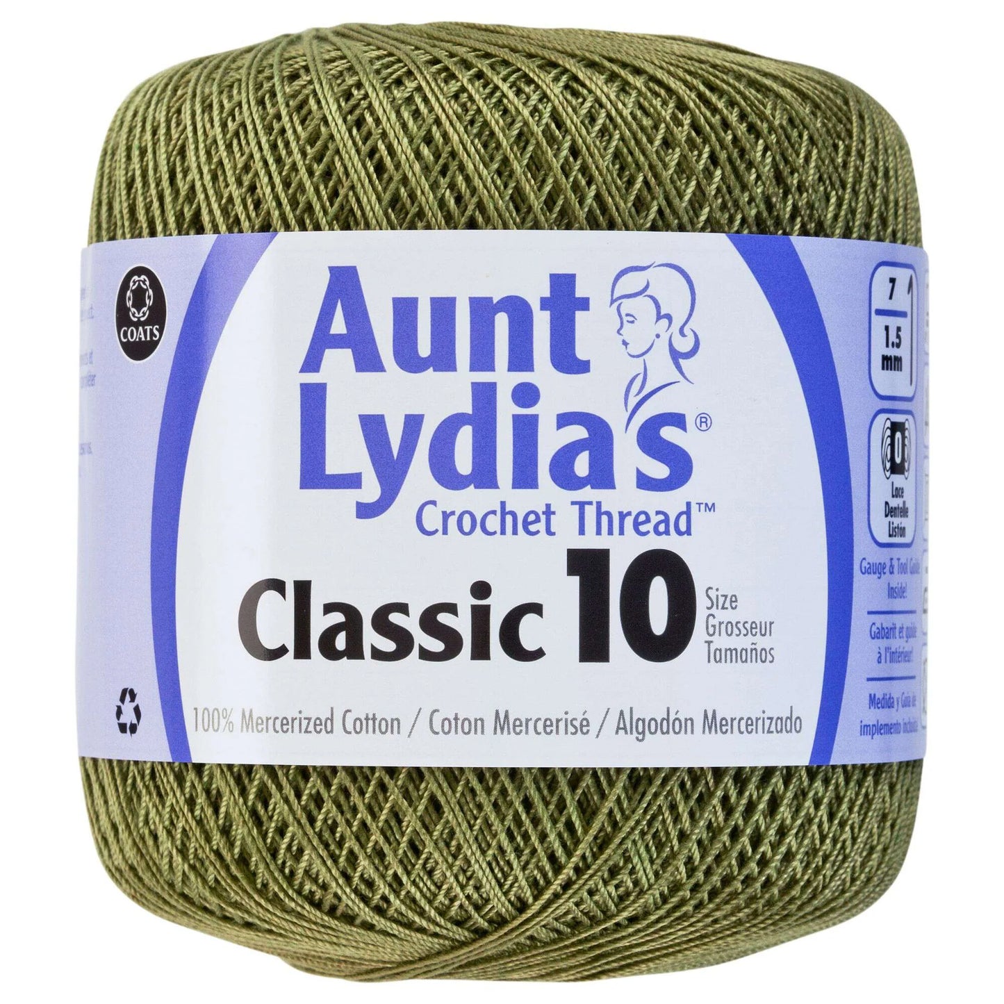 Coats & Clark Aunt Lydia’s Crochet Thread Classic 10 400 yds / 365 m