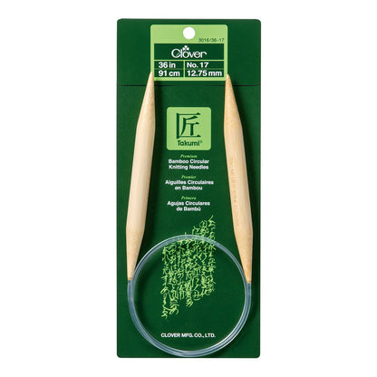 Clover Takumi Bamboo Circular Knitting Needles 36"