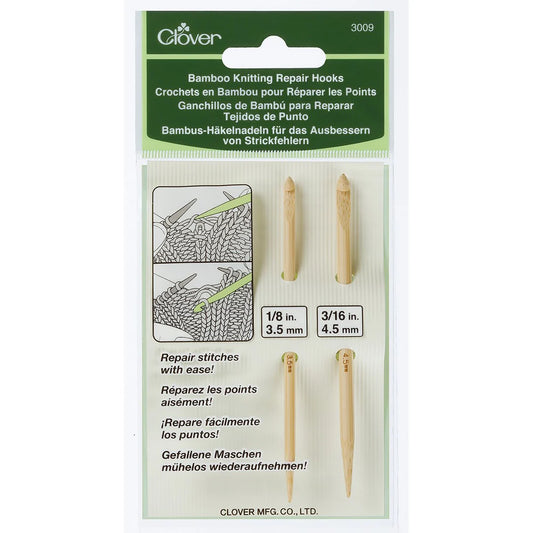 Clover Bamboo Knitting Repair Hooks