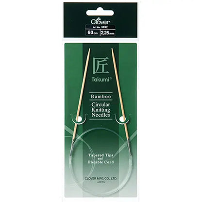 Clover Takumi Bamboo Circular Knitting Needles 24"
