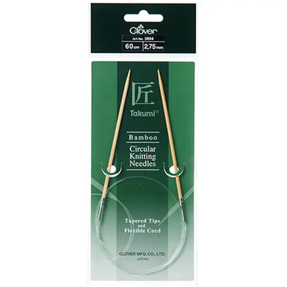 Clover Takumi Bamboo Circular Knitting Needles 24"