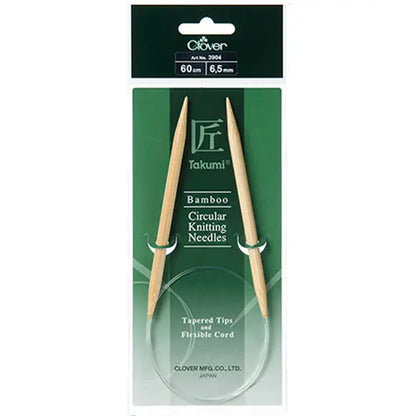 Clover Takumi Bamboo Circular Knitting Needles 24"
