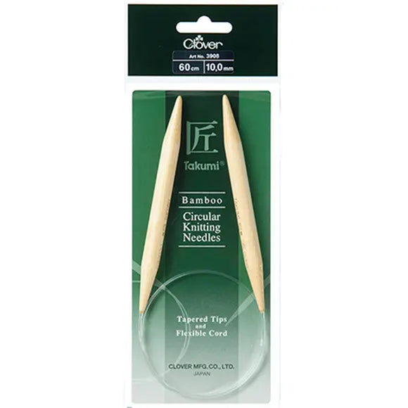 Clover Takumi Bamboo Circular Knitting Needles 24"