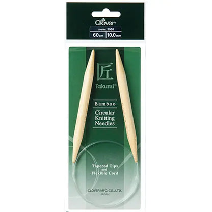 Clover Takumi Bamboo Circular Knitting Needles 24"