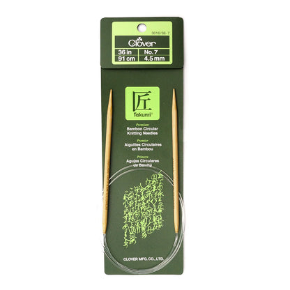 Clover Takumi Bamboo Circular Knitting Needles 36"