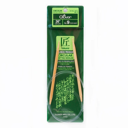 Clover Takumi Bamboo Circular Knitting Needles 36"