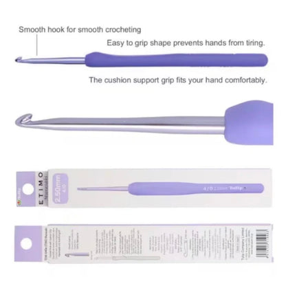 Etimo Murasaki Crochet Hook with Cushion Grip