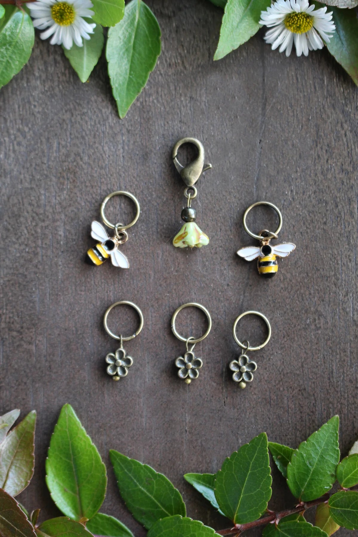 Bee and Bloom Stitch Markers