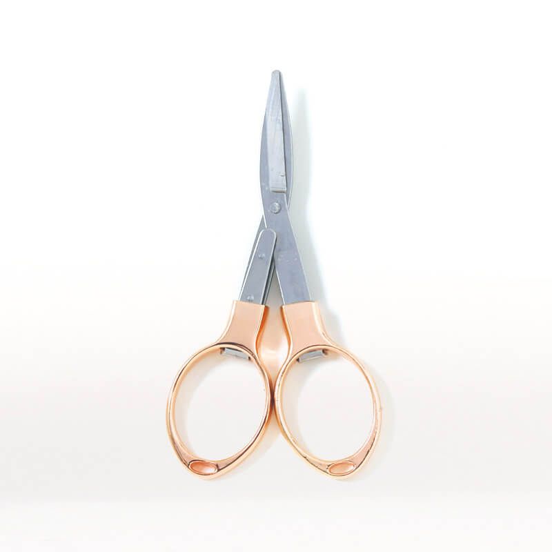 Rose gold Folding Scissors and cloth pouch