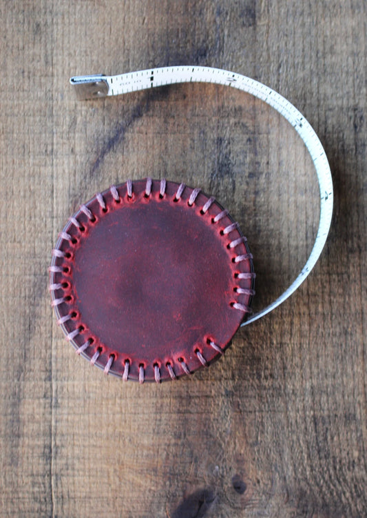 Hand-Stitched Leather Tape Measures