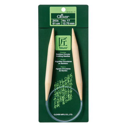 Clover Takumi Bamboo Circular Knitting Needles 24"