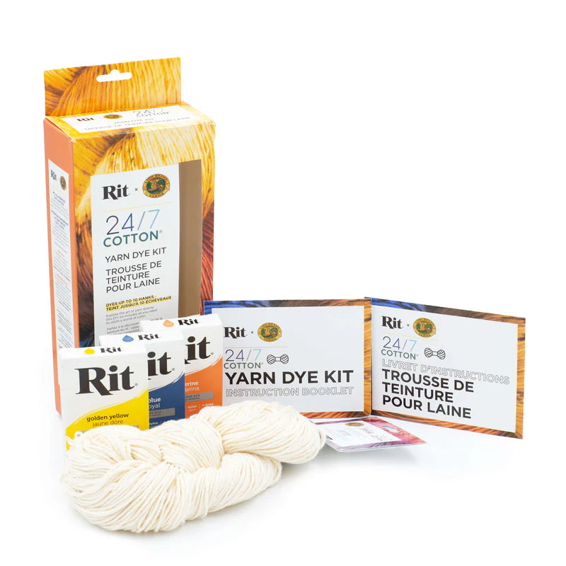 Rit x Lion Brand 24/7 Cotton® Dye Kit