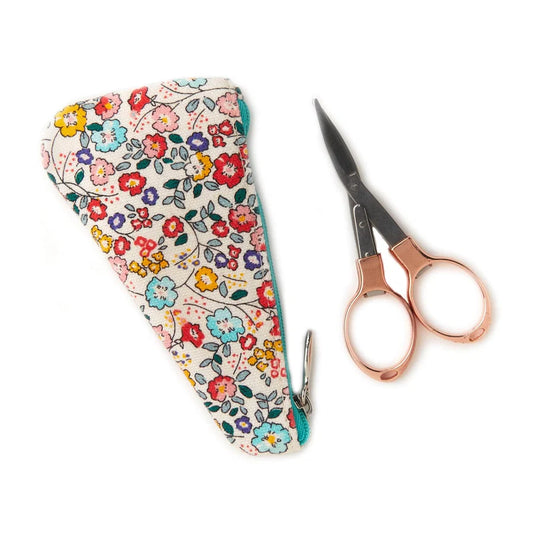 Rose gold Folding Scissors and cloth pouch