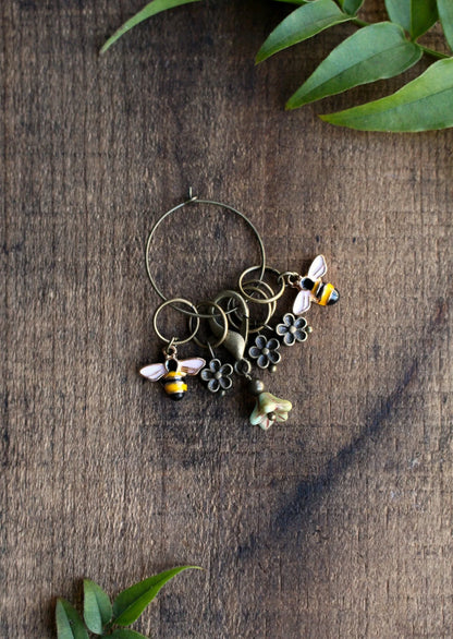 Bee and Bloom Stitch Markers