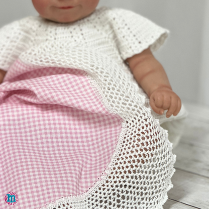 Kit Camila – Kit para sabanilla de pique con punta a crochet