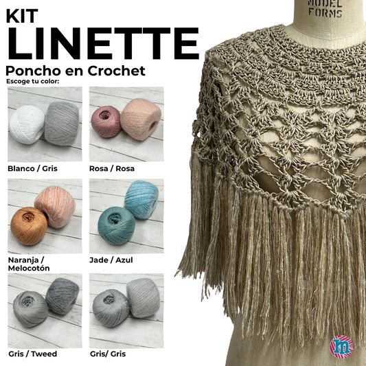 Kit Linette - Poncho en Crochet